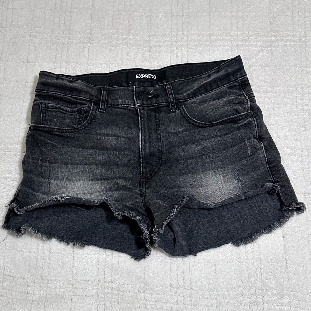 Express Women's Dark Gray Jean Shorts